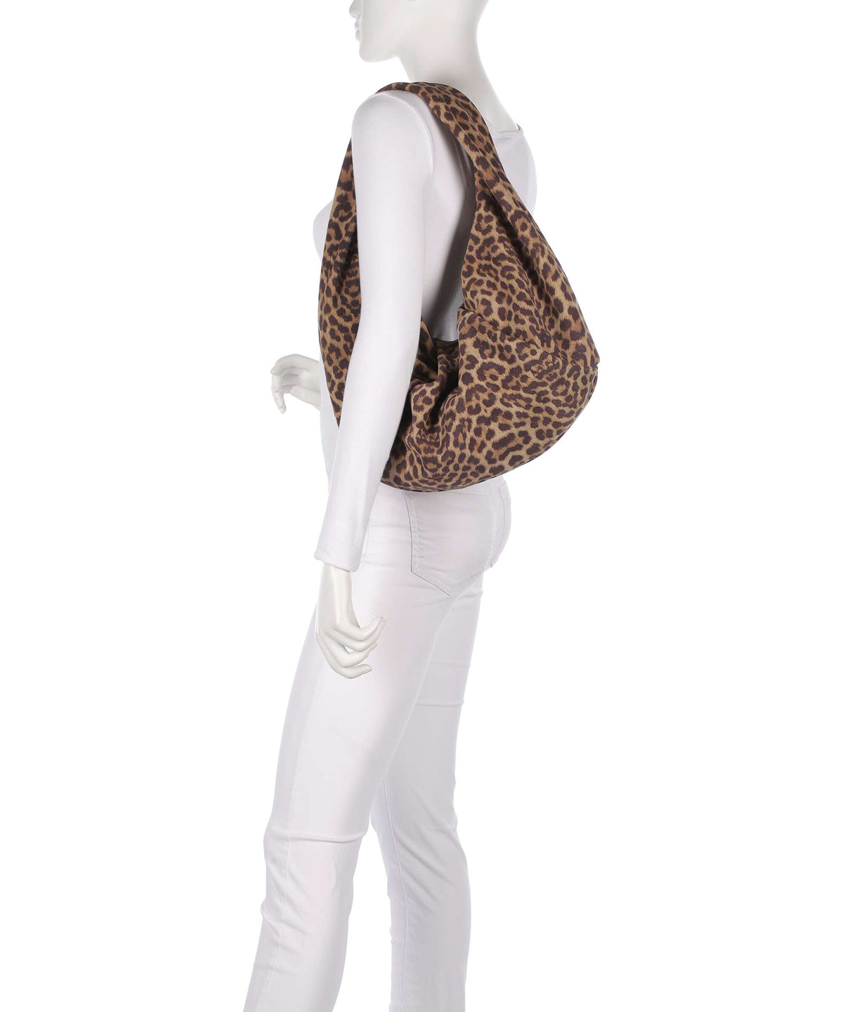 Les Visionnaires Greta Essential Cozy Hobo bag leo print
