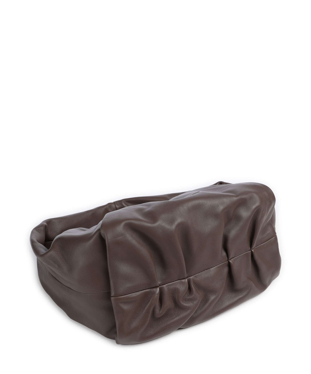Les Visionnaires Greta Essential Silky Hobo bag chocolate