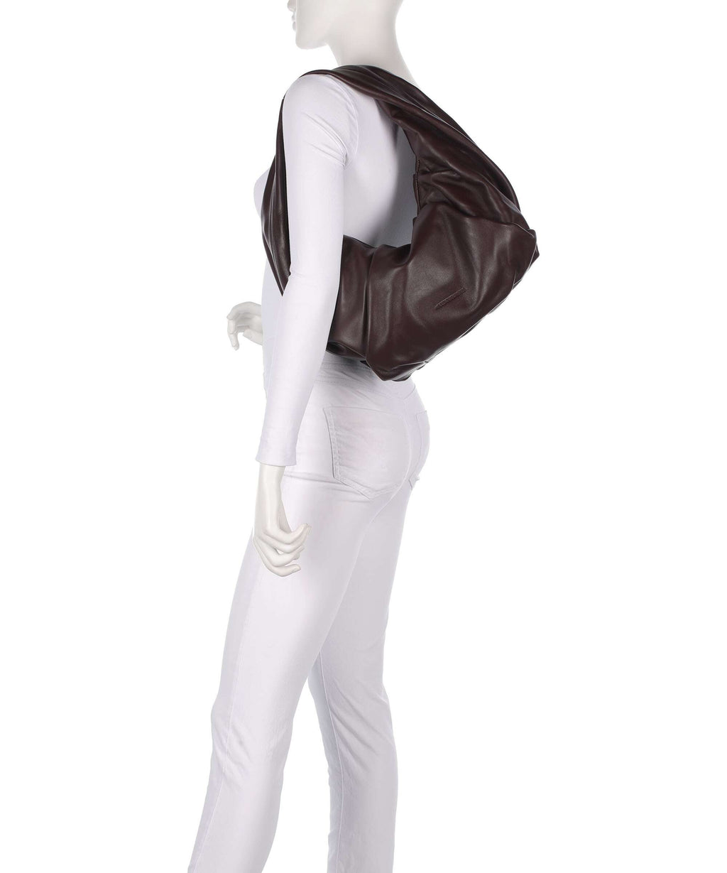 Les Visionnaires Greta Essential Silky Hobo bag aubergine