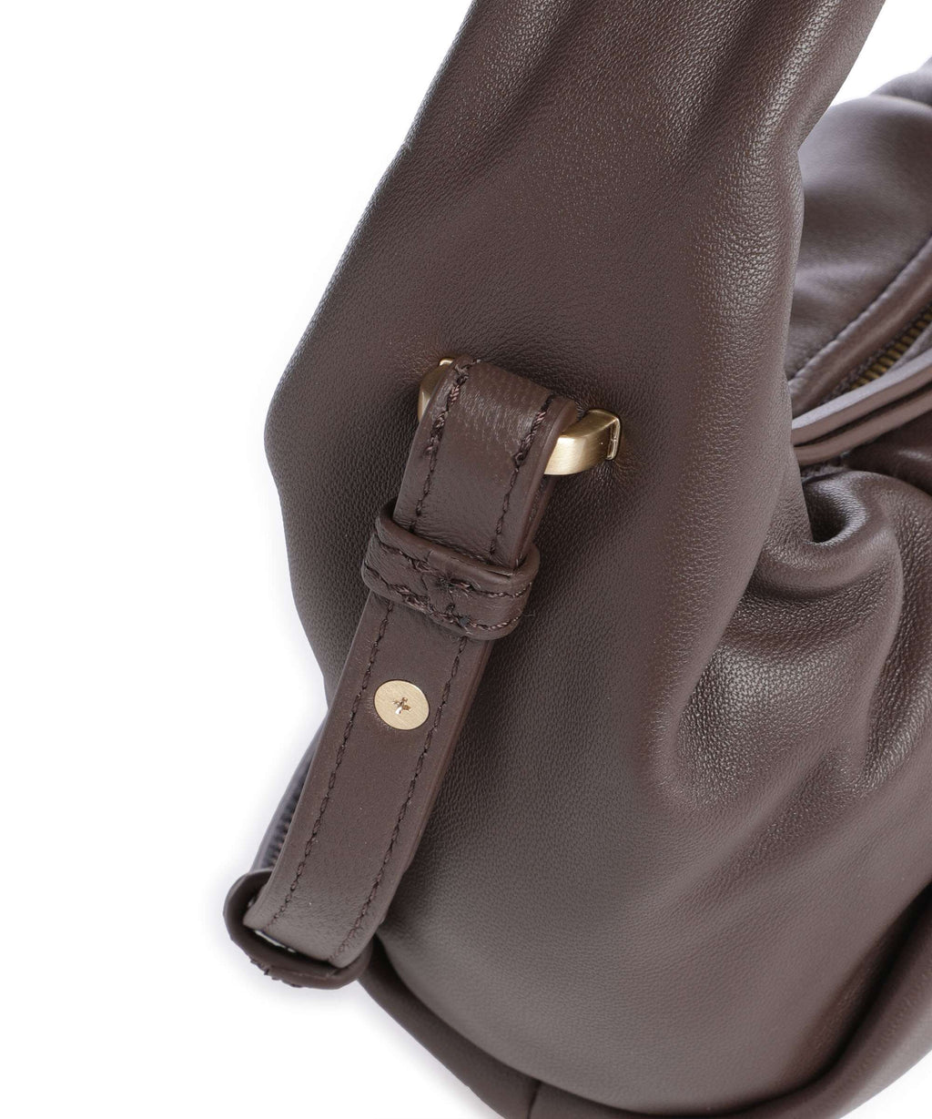 Les Visionnaires Greta Essential Silky Mini Crossbody bag chocolate