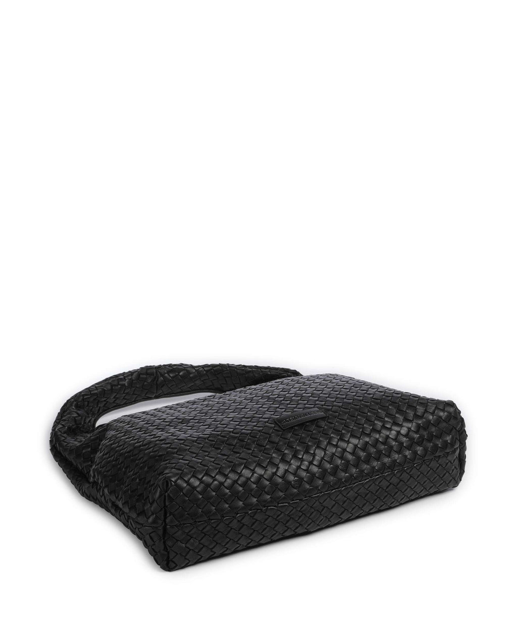 Les Visionnaires Jade Weave Silky Hobo bag black
