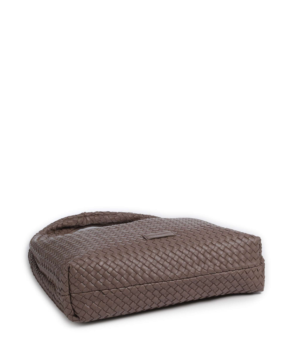Les Visionnaires Jade Weave Silky Hobo bag taupe brown