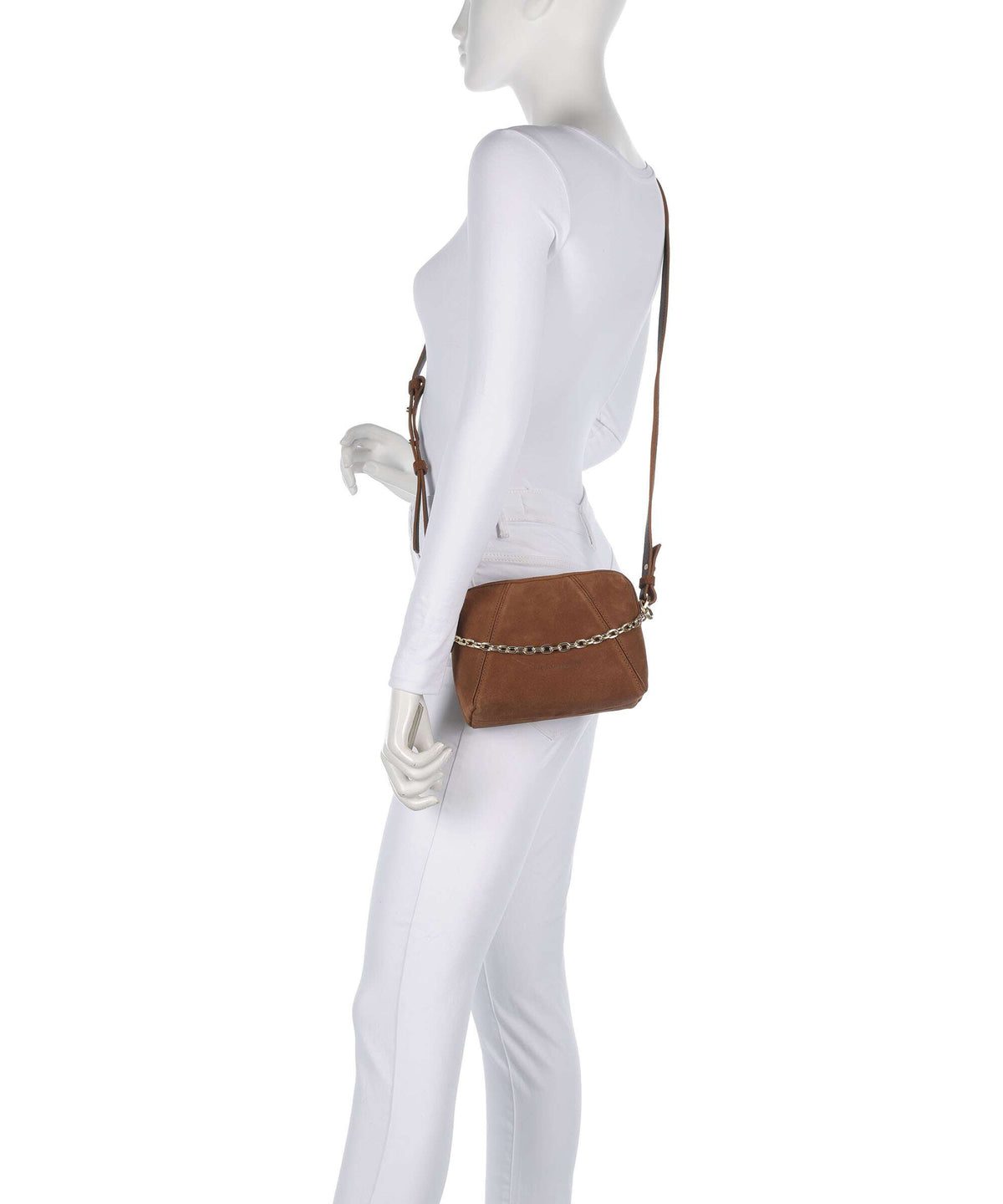 Les Visionnaires Lynn Cozy Chain Crossbody bag cognac