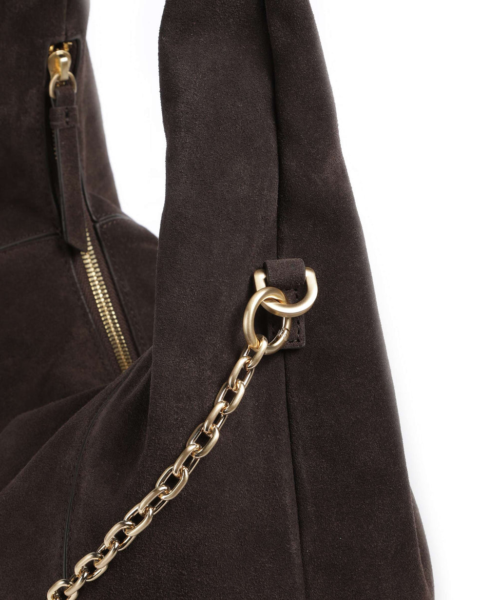 Les Visionnaires Jade Cozy Chain Hobo bag dark brown