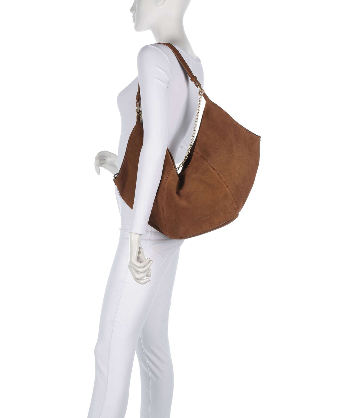 Les Visionnaires Amelie Cozy Chain Hobo bag cognac