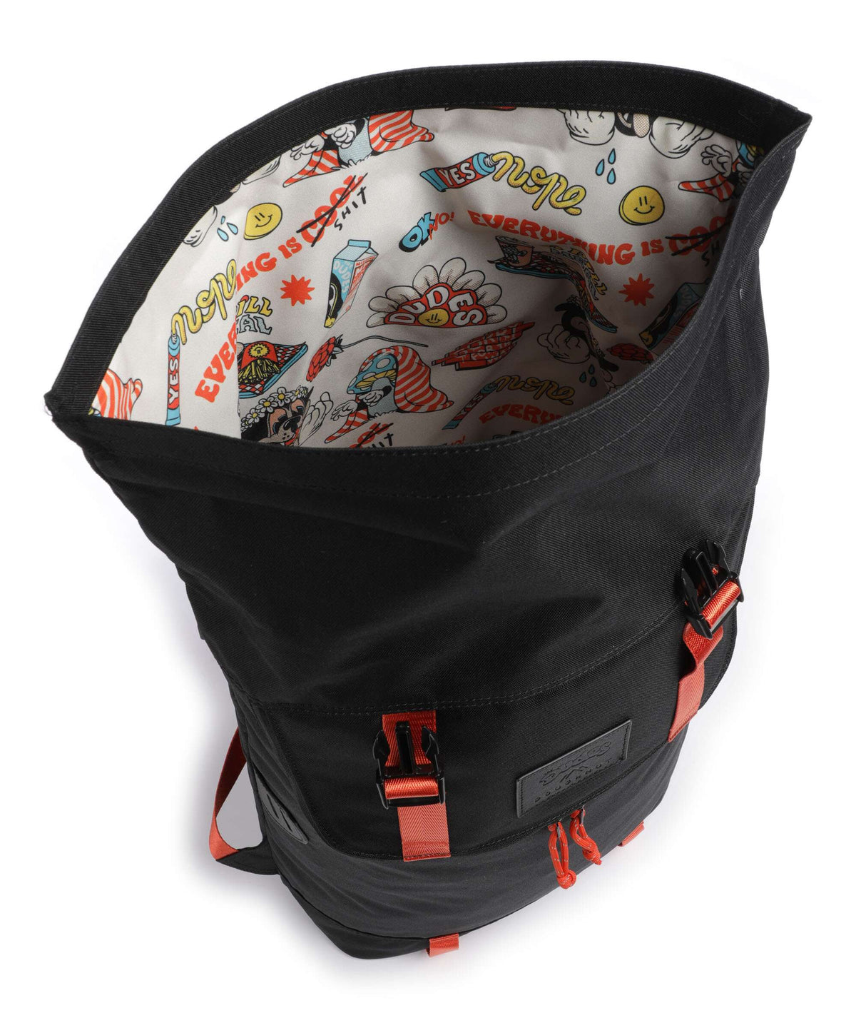 Doughnut The Dudes Christopher Dark Rolltop backpack black