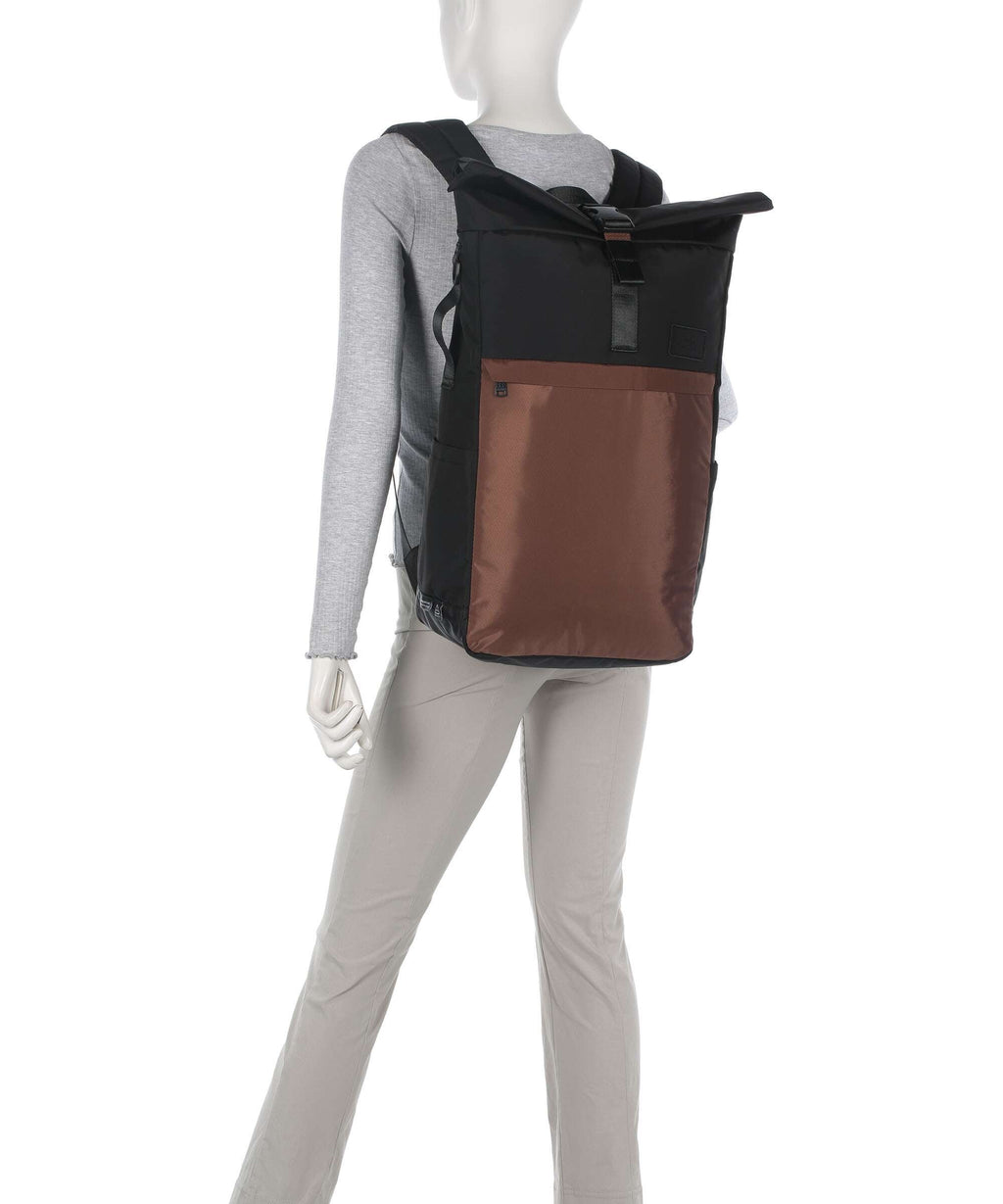 Doughnut Go Wild Jetpack Rolltop backpack black/brown