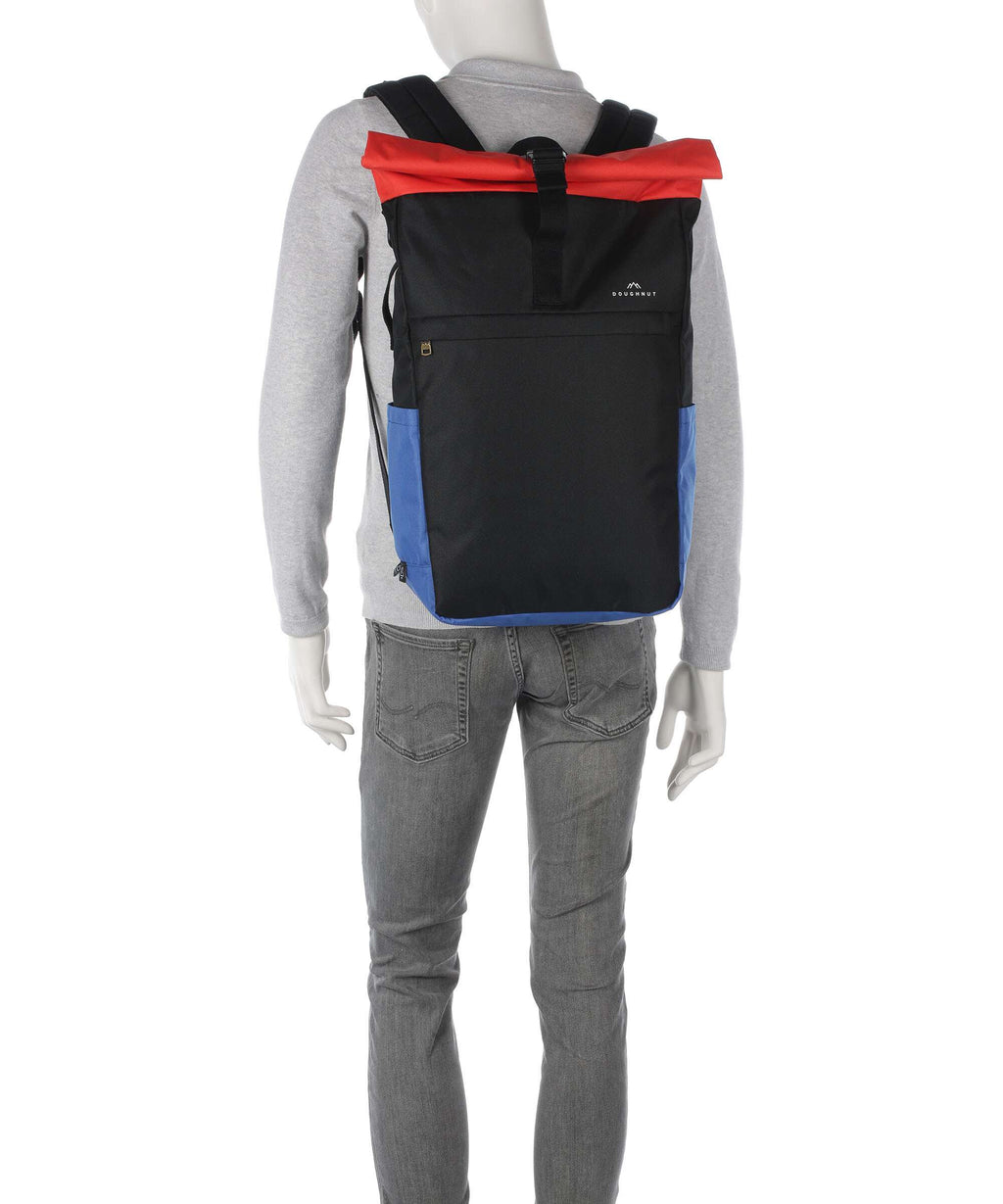 Doughnut Reborn Jetpack Rolltop backpack black/grapefruit