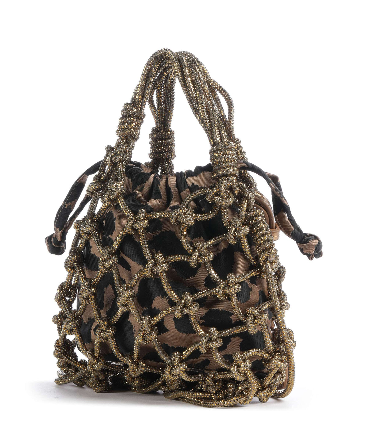 Kurt Geiger Macrame Mini Crystal Crossbody bag bronze