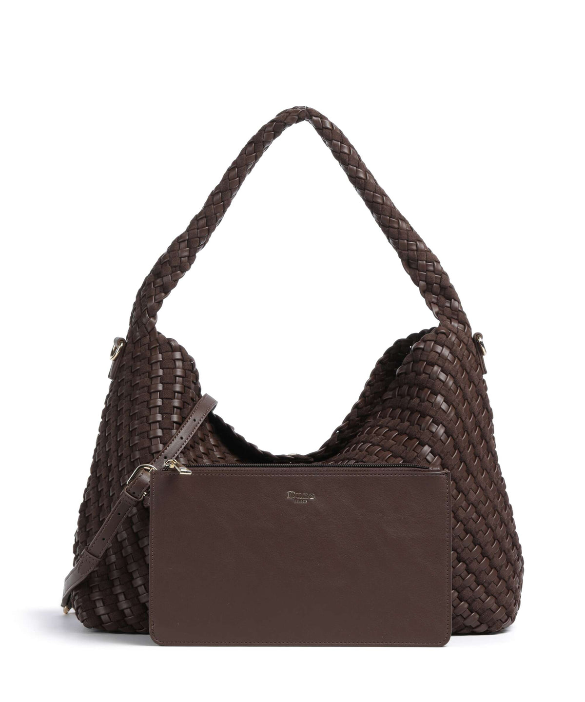 Dune London Deliberate L Hobo bag dark brown