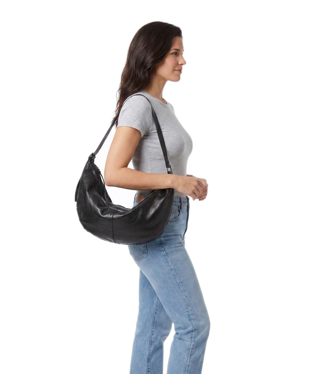 AllSaints Esme Whpstitch Hobo bag black