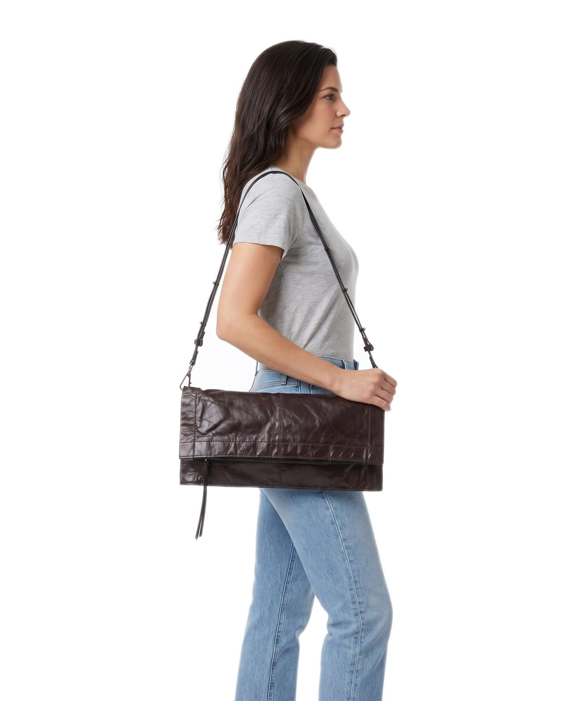 AllSaints Lutece Shoulder bag burgundy red