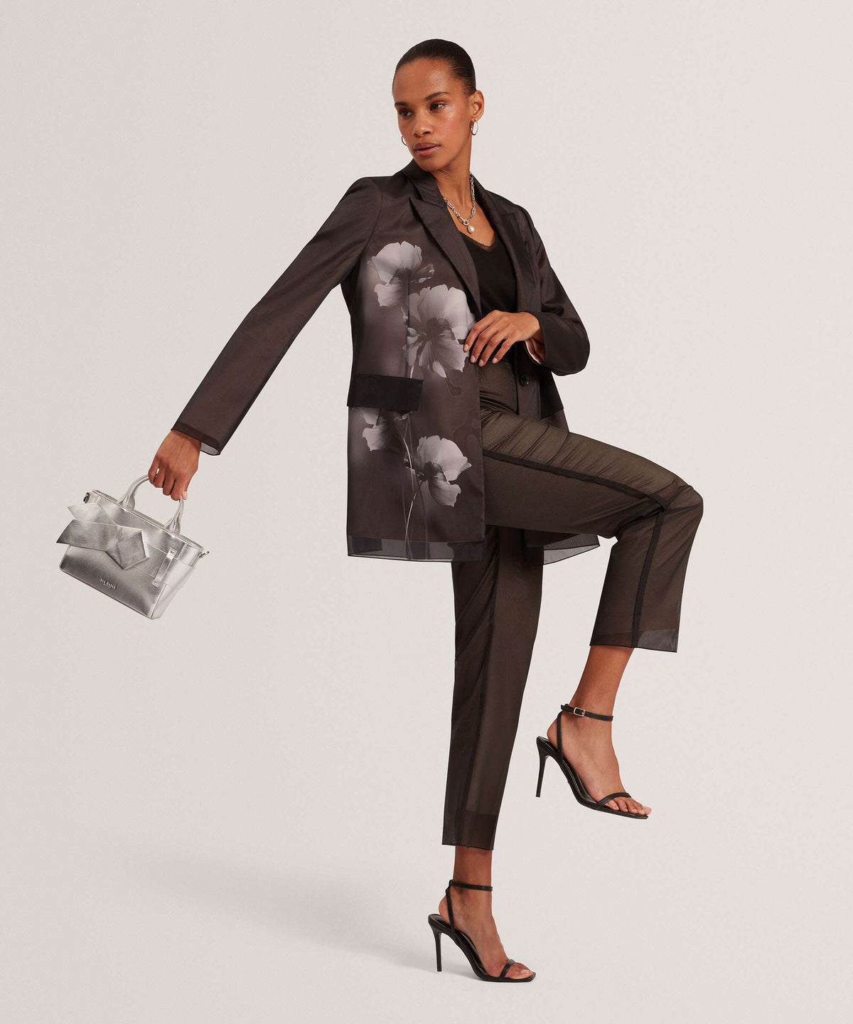 Ted Baker Jimisie Handbag silver