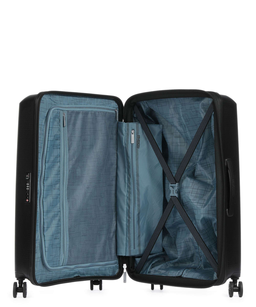 American Tourister Aerostep Spinner (4 wheels) black