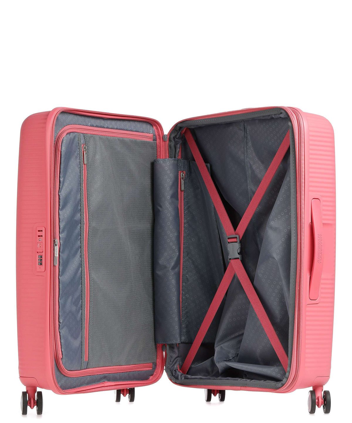 American Tourister Soundbox Spinner (4 wheels) sun kissed coral