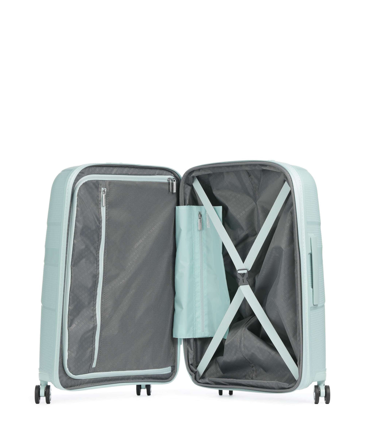 American Tourister Starvibe Spinner (4 wheels) metallic surf blue