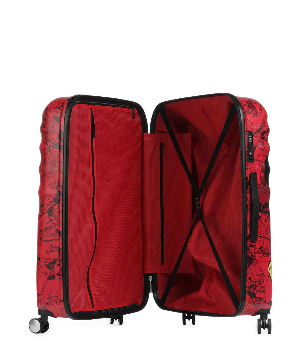 American Tourister Wavebreaker Disney Spinner (4 wheels) mickey comics red