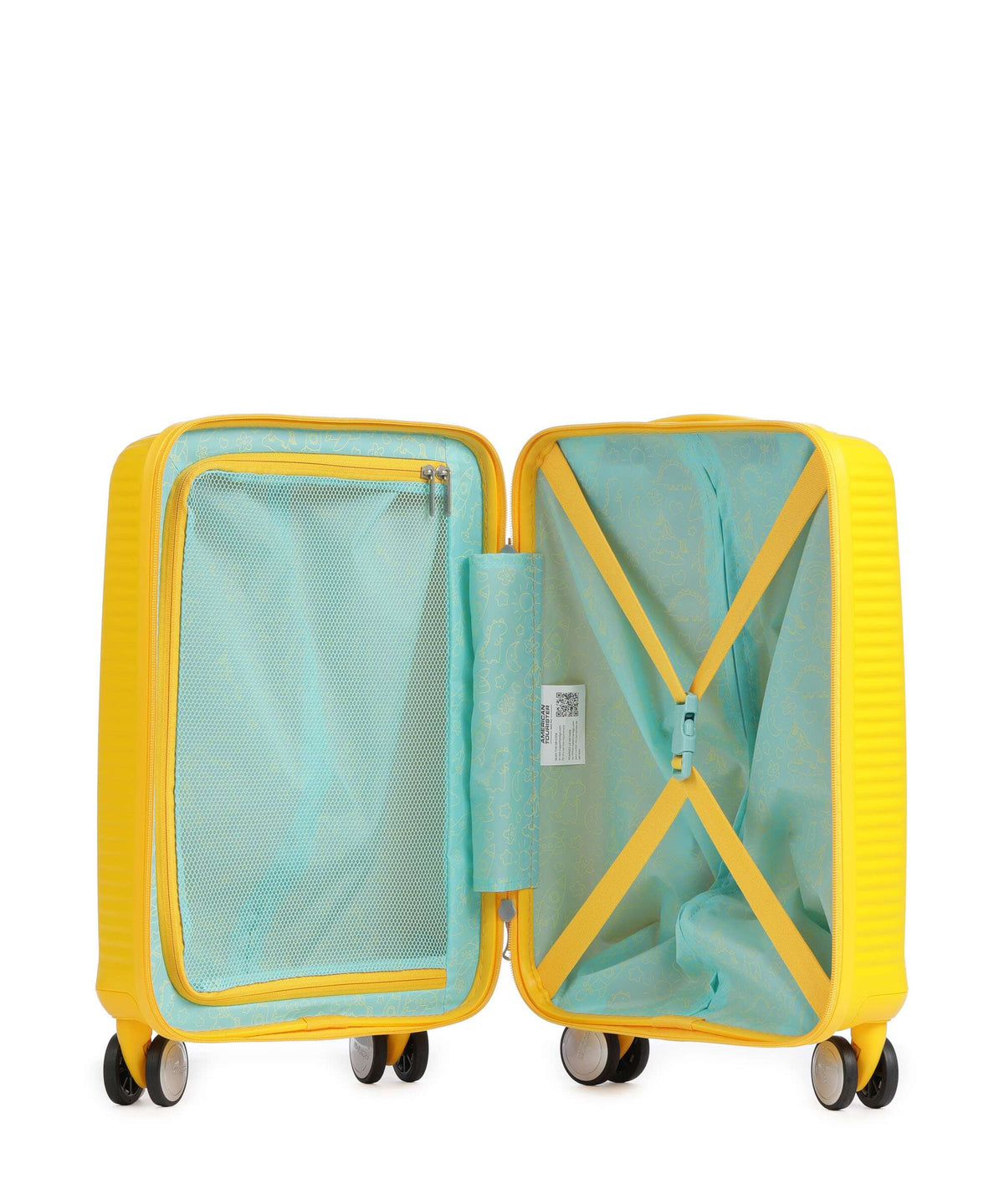 American Tourister Soundbox Mini Kids Trolley golden yellow