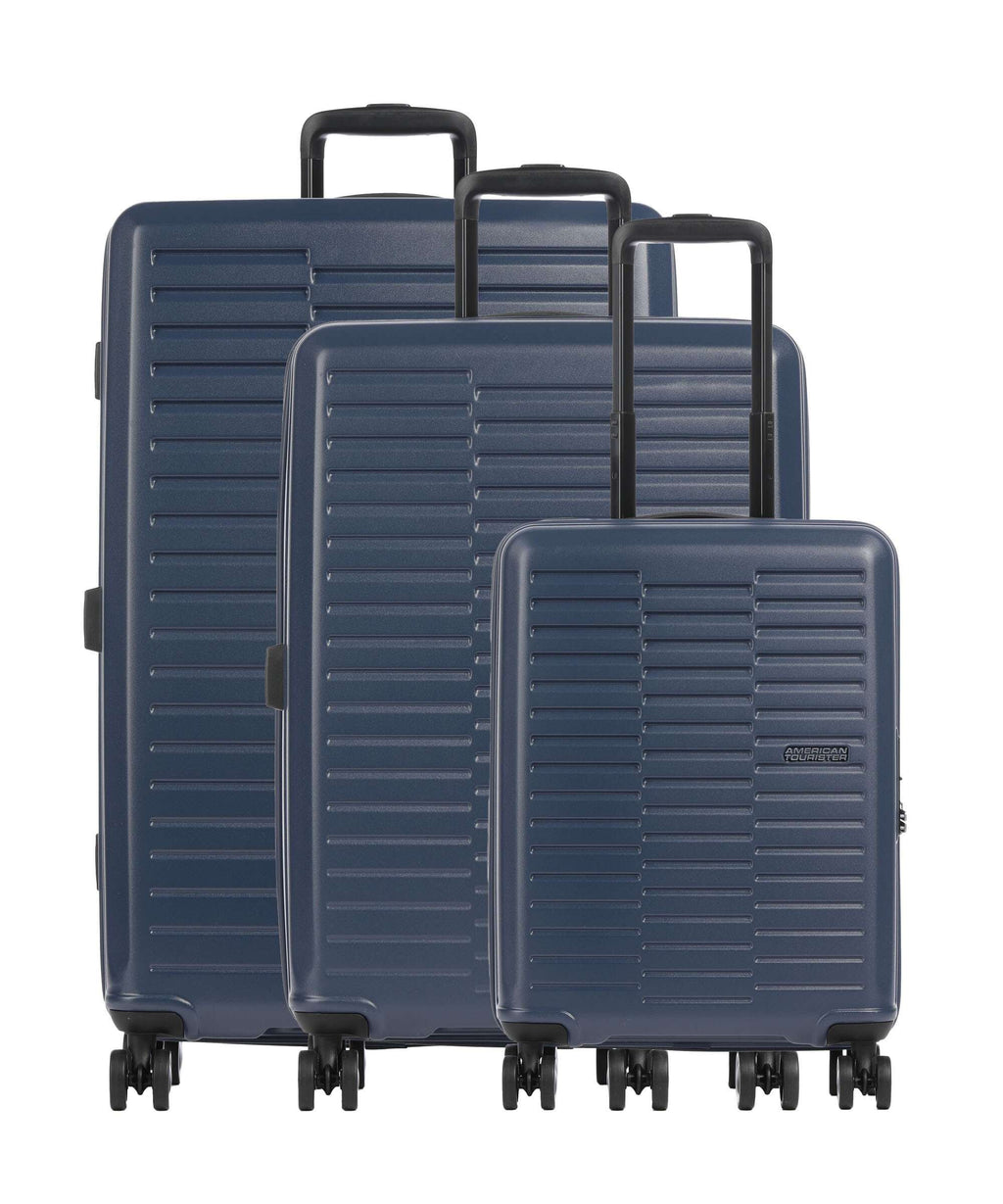 American Tourister Sunset Hills Suitcase set (4 wheels) navy blue