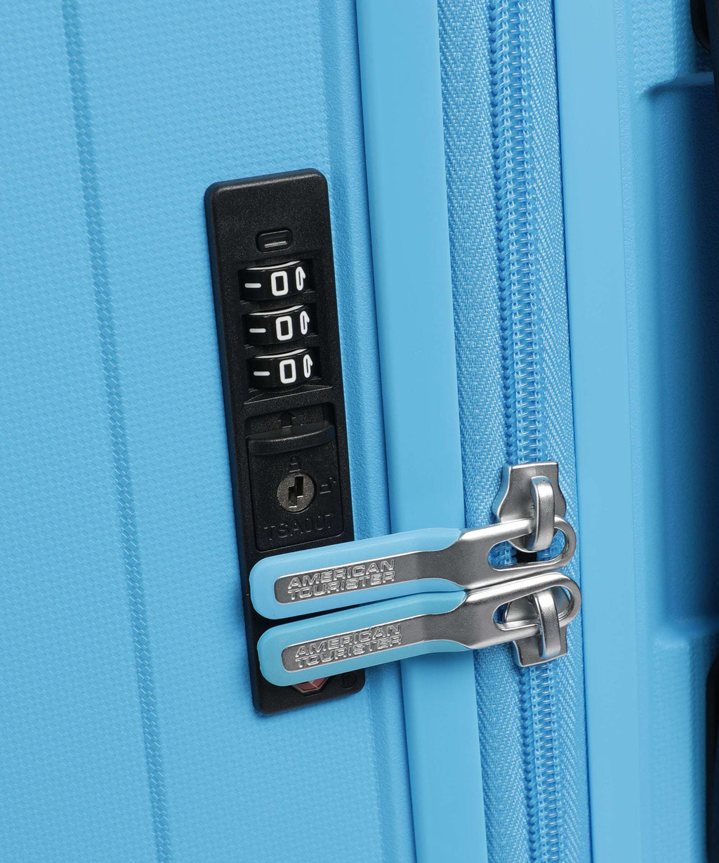 American Tourister Rejoy Spinner (4 wheels) azure blue