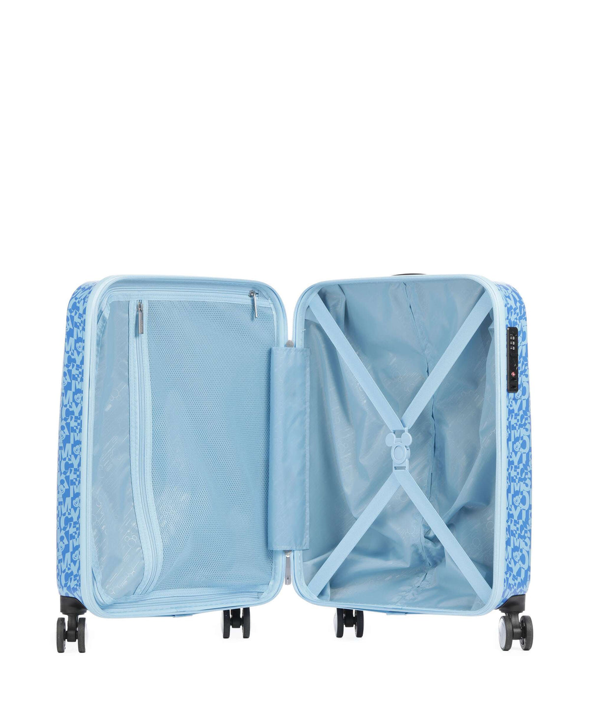 American Tourister Funlight Disney Spinner (4 wheels) mickey lenticular blue