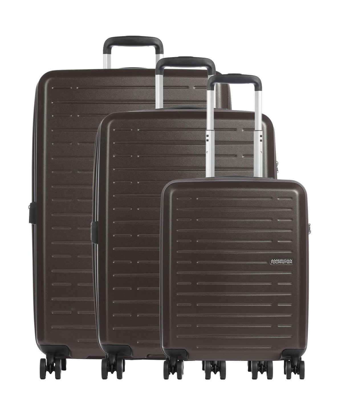 American Tourister Aerojoy Suitcase set (4 wheels) metallic brown
