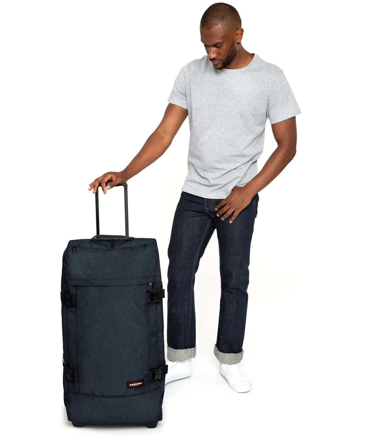 Eastpak Tranverz L Travel bag with wheels triple denim