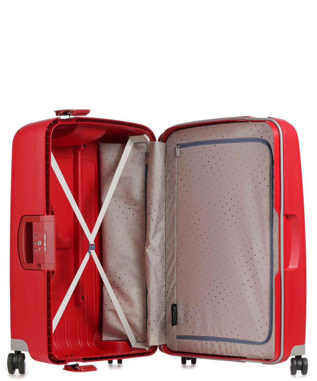 Samsonite S'Cure Spinner (4 wheels) crimson red