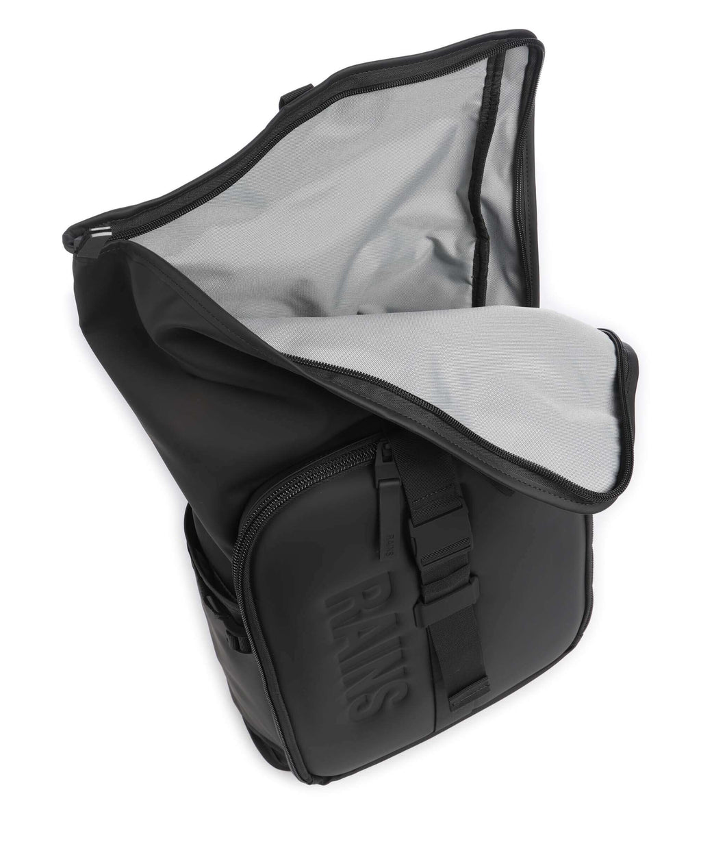 Rains Texel Moulded Rolltop backpack black