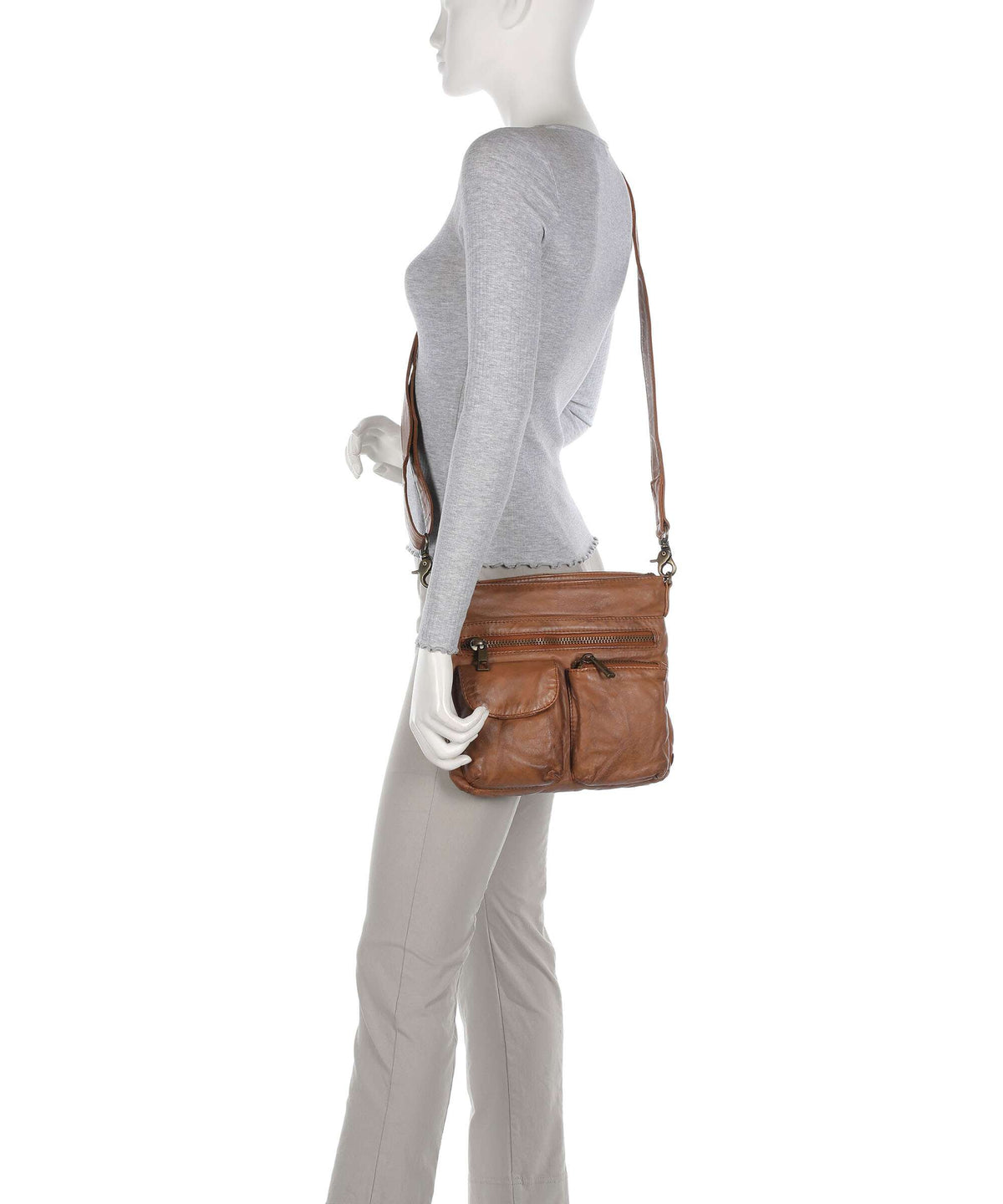 Depeche Power Field Shoulder bag cognac