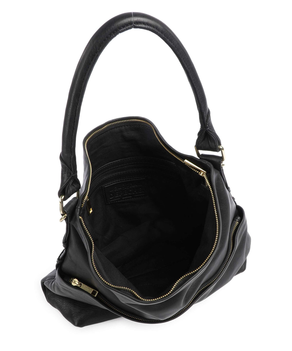 Depeche Golden Chic Hobo bag nero