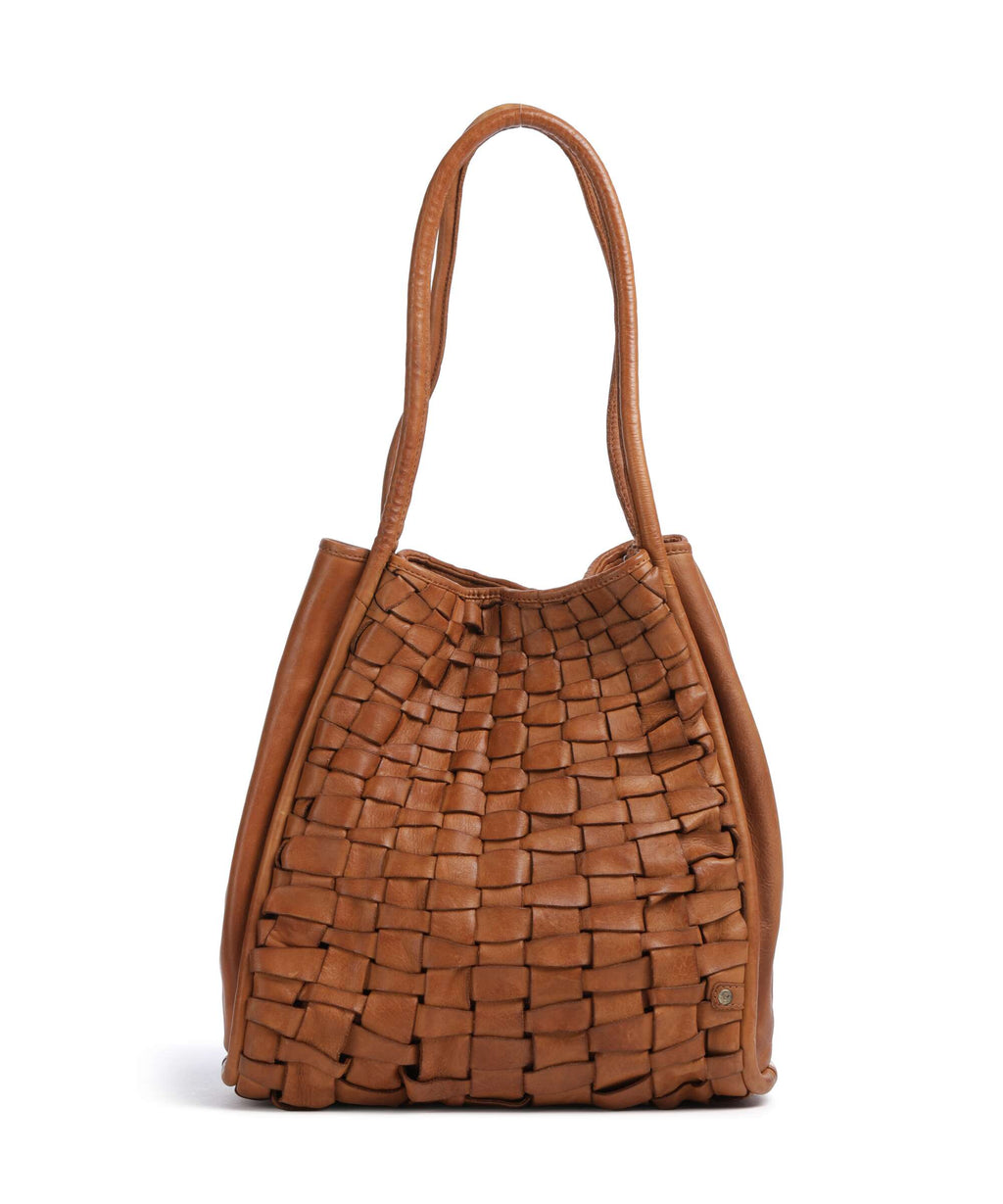 Depeche Warsaw Tote bag vintage cognac