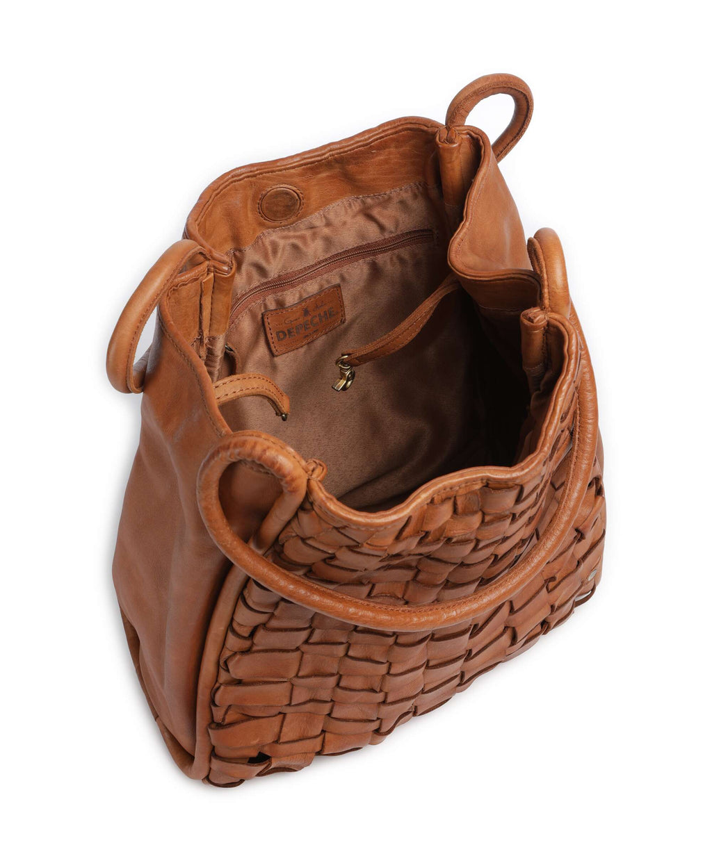Depeche Warsaw Tote bag vintage cognac