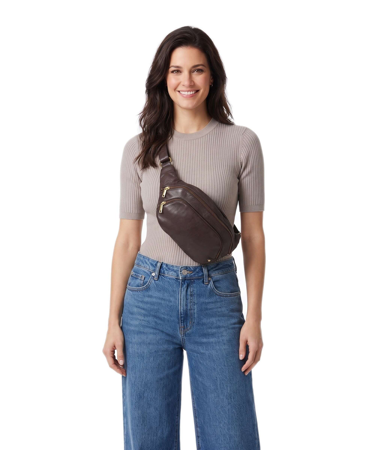 Depeche Golden Chic Belt bag coffee
