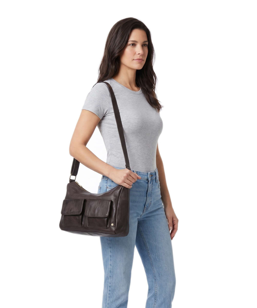 Depeche Golden Chic Crossbody bag coffee