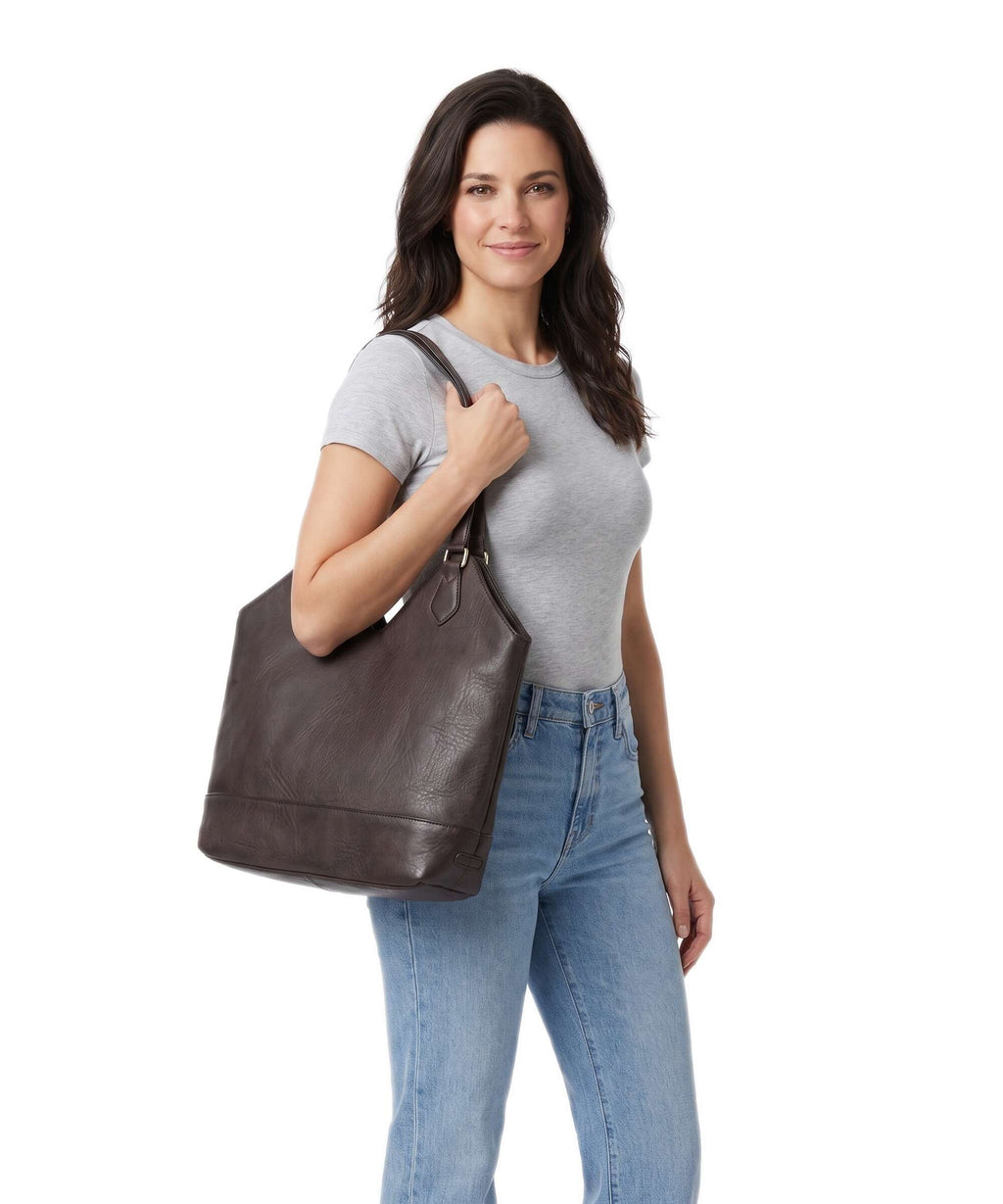 Depeche Golden Chic Hobo bag coffee