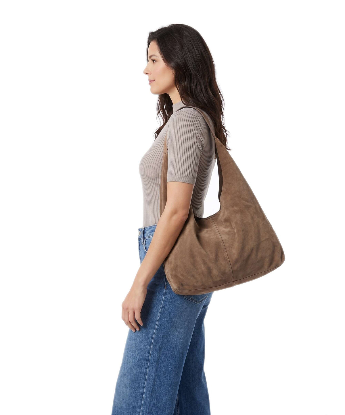 Depeche Bilbao Hobo bag dark mud