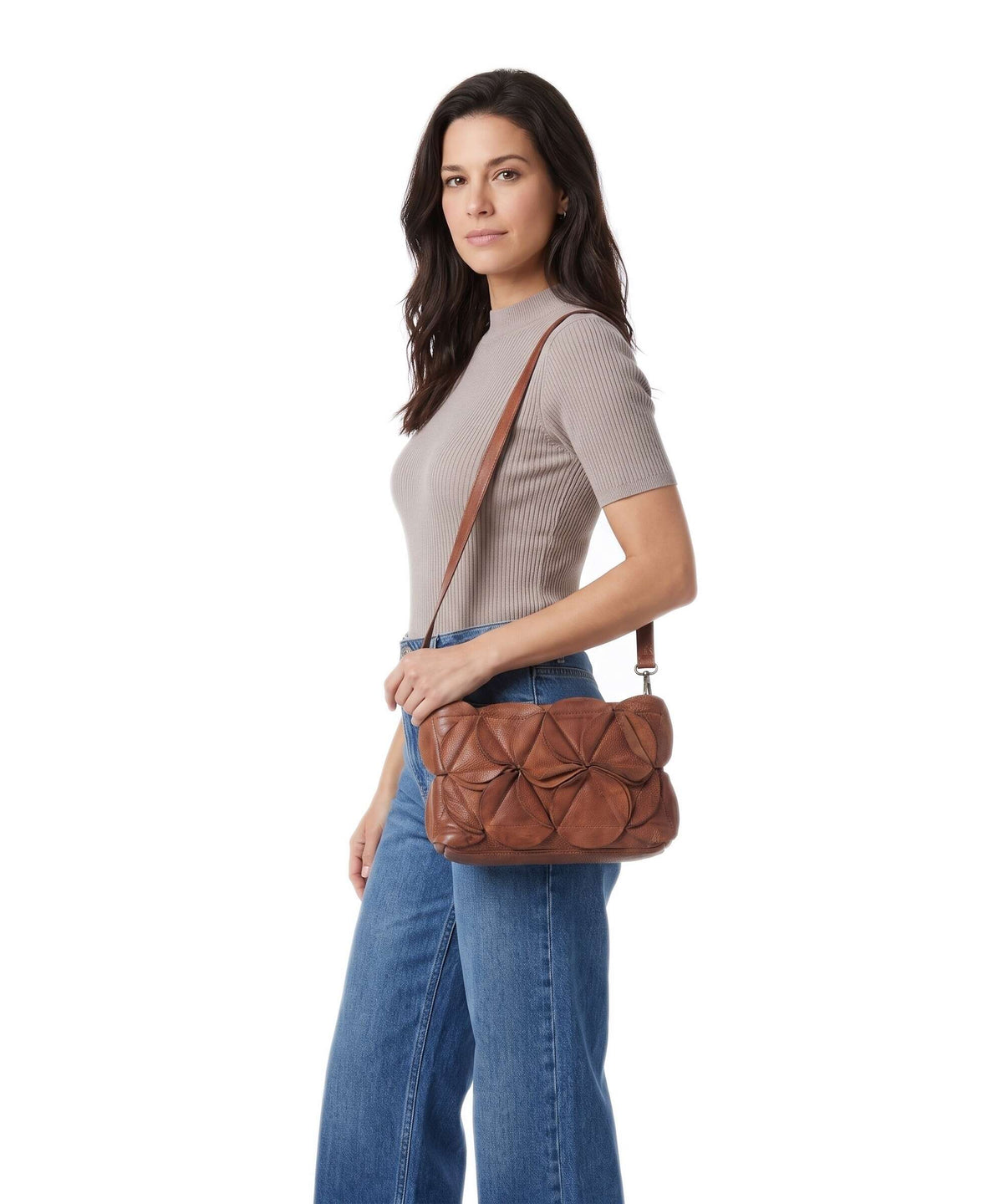 Depeche Rio Crossbody bag dark cognac