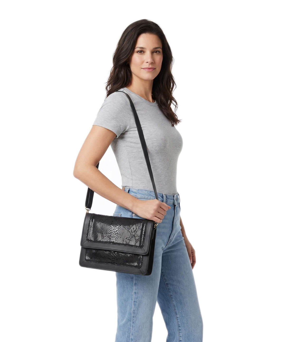Depeche Fashion Favourites Crossbody bag black snake
