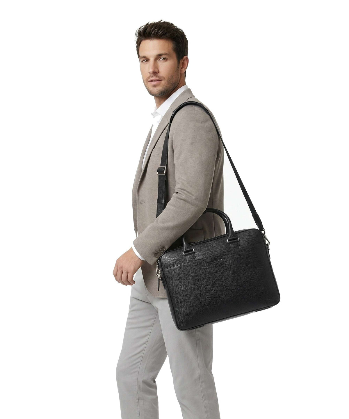Tiger of Sweden Burin Briefcase black