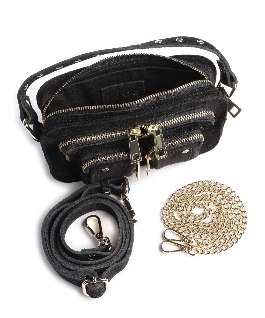 Núnoo Suede Helena Crossbody bag black