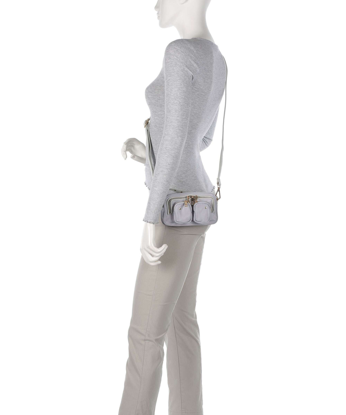Núnoo Recycled Nylon Helena Crossbody bag light grey