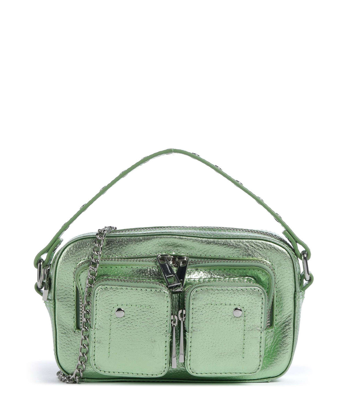 Núnoo Metallic Helena Crossbody bag light green
