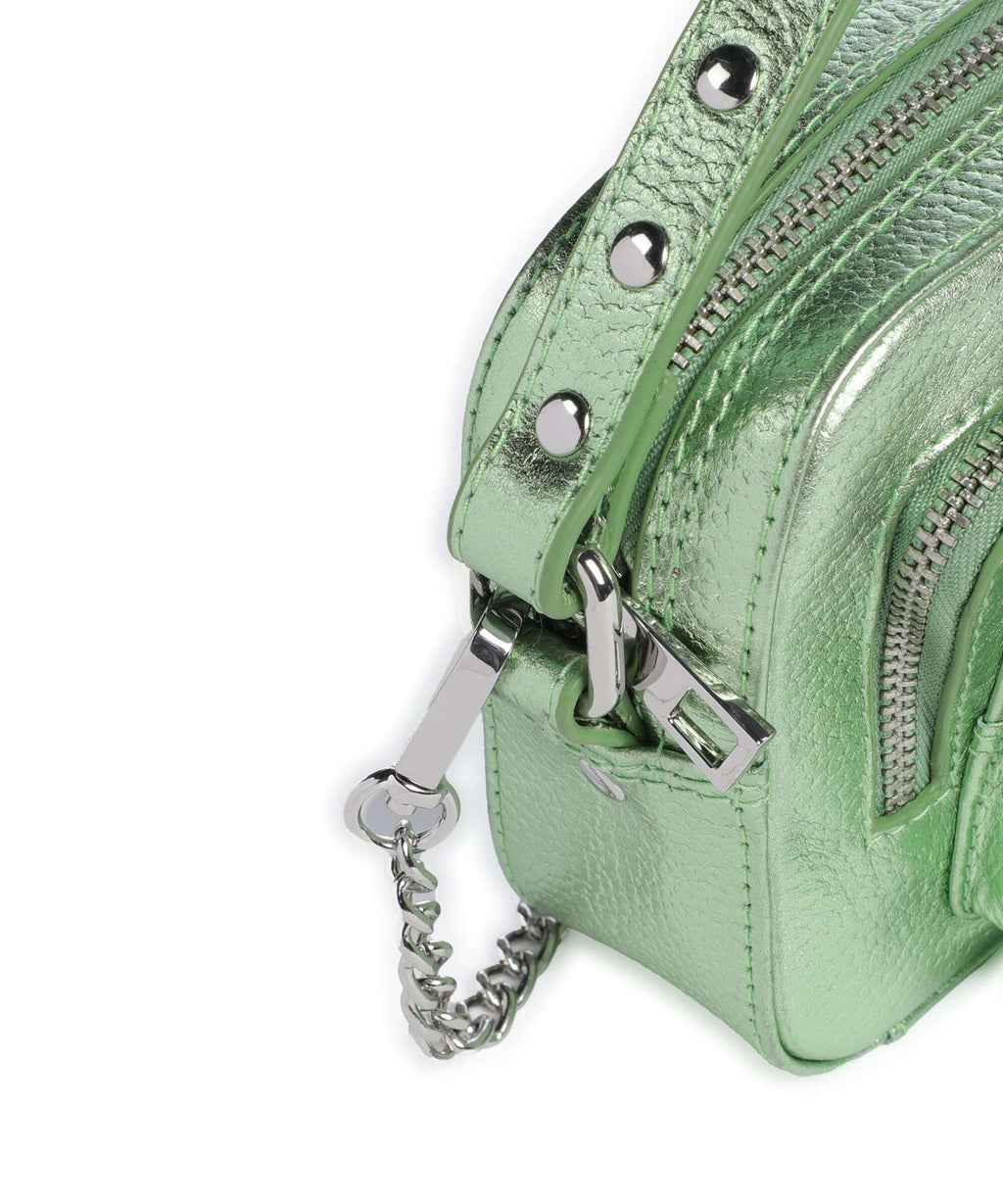 Núnoo Metallic Helena Crossbody bag light green