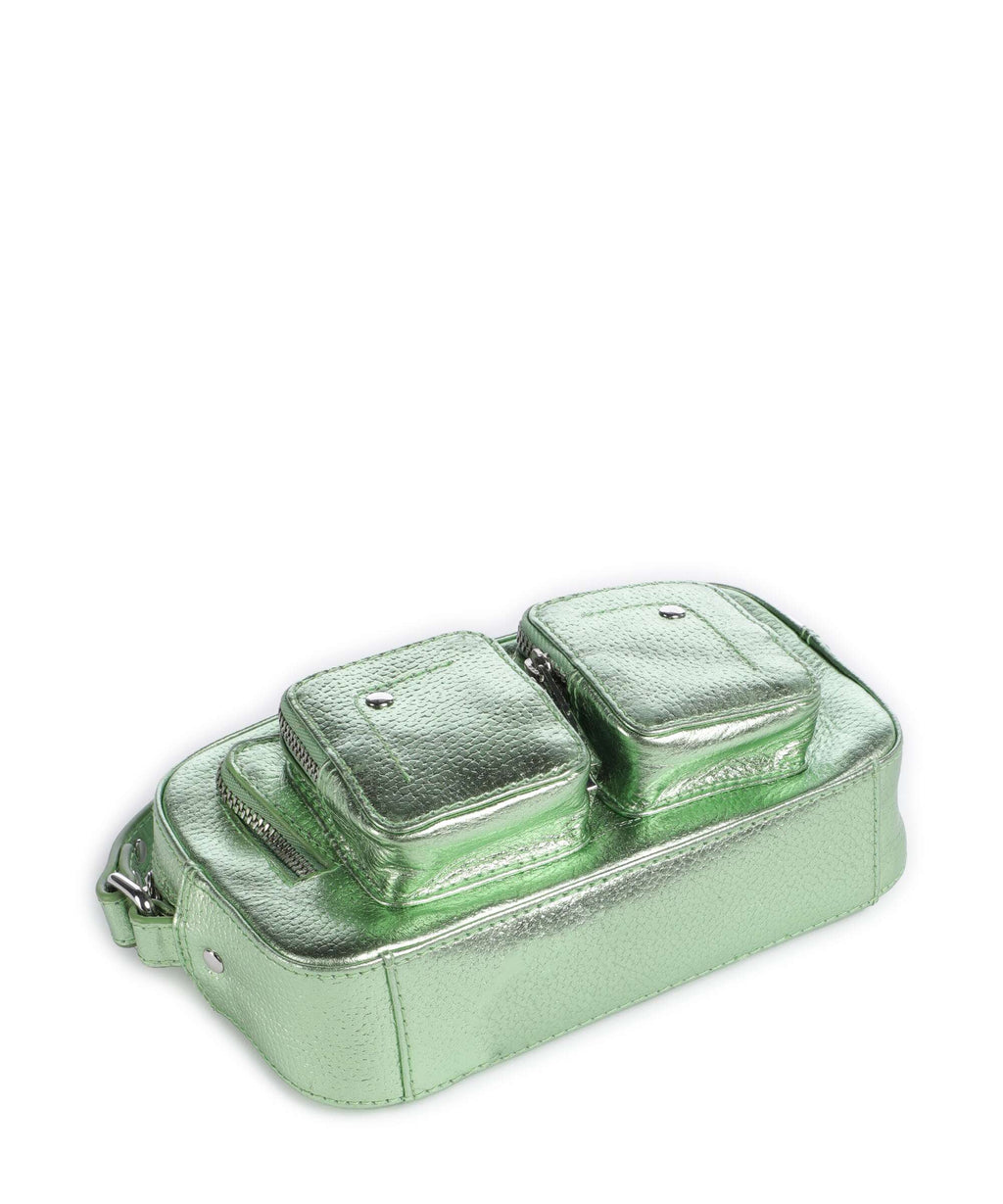 Núnoo Metallic Helena Crossbody bag light green