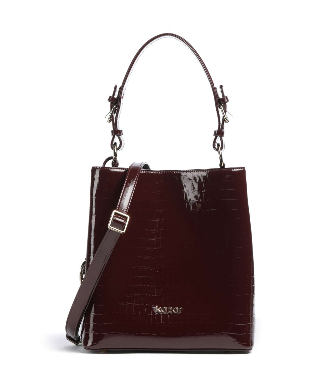 Kazar Victoria Bucket bag maroon