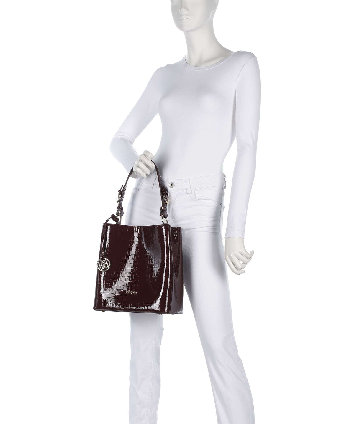 Kazar Victoria Bucket bag maroon
