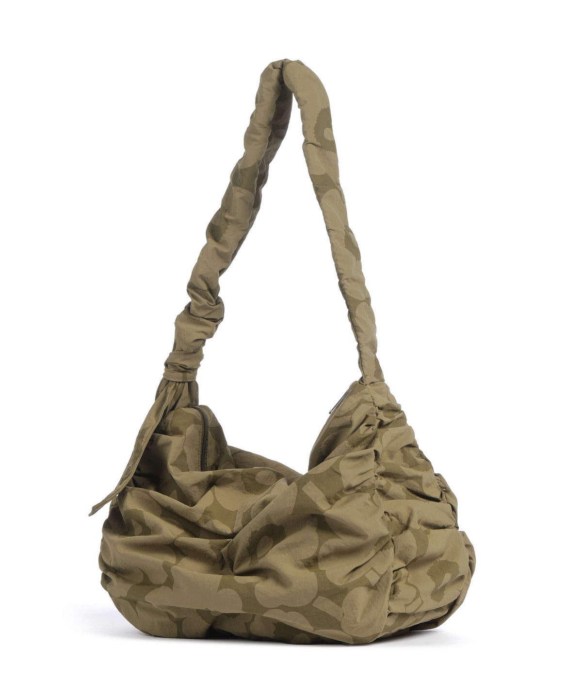 Marimekko Utu L Unikko Hobo bag olive green/khaki green
