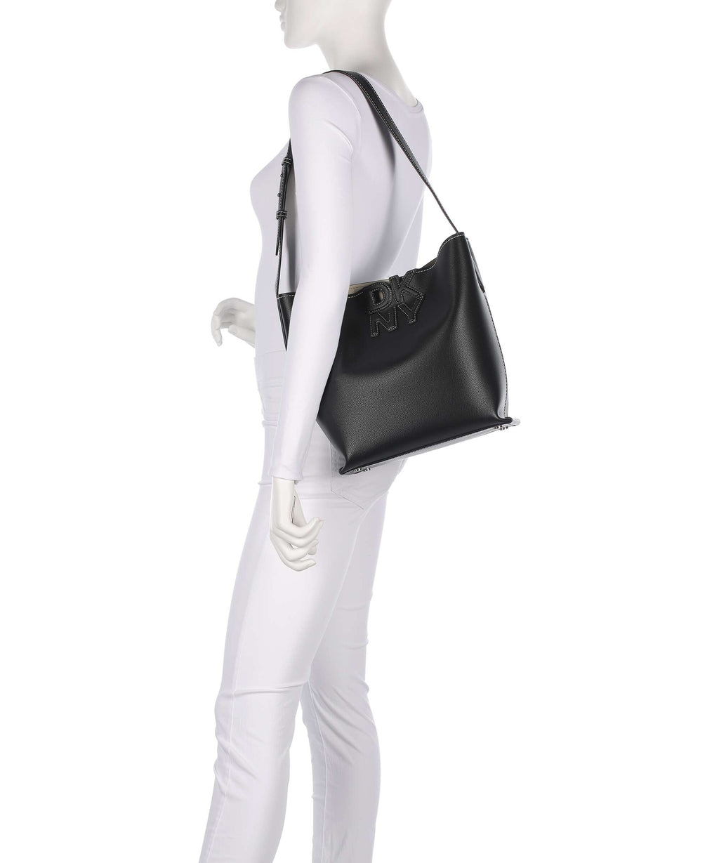 DKNY Nicole Hobo bag black/light taupe
