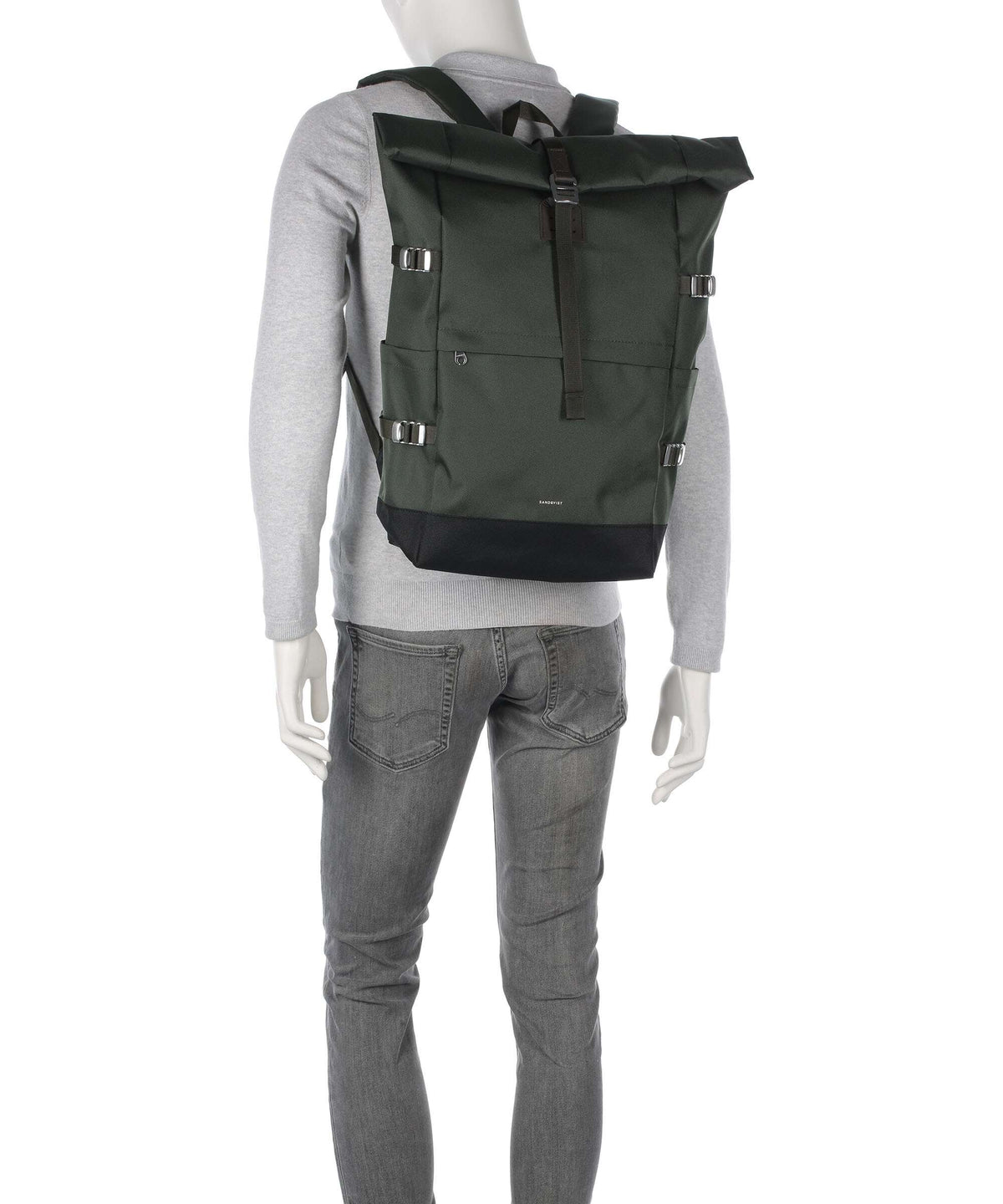 Sandqvist Icon L Rolltop backpack dawn green